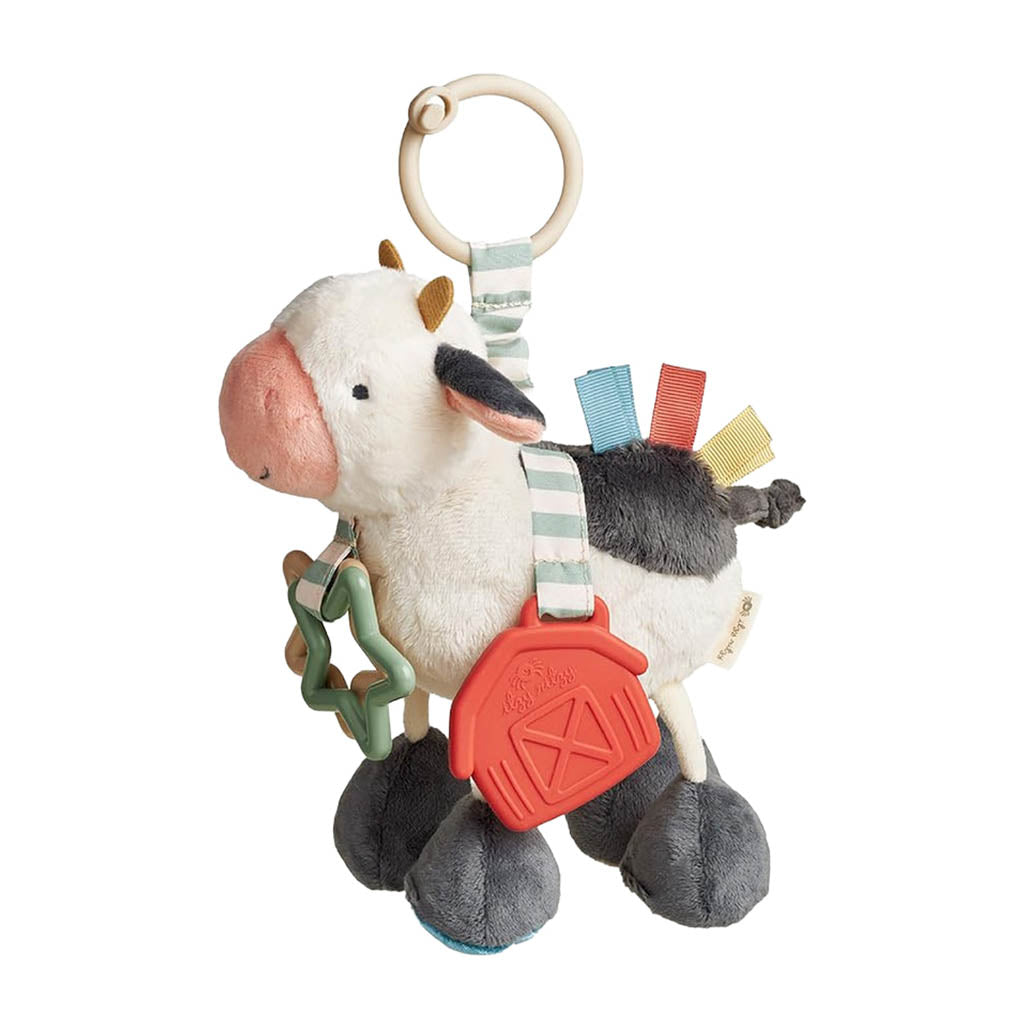 Itzy Ritzy Link & Love Activity Plush with Teether-Teething Toys-Itzy Ritzy-Cow-ANB Baby Store