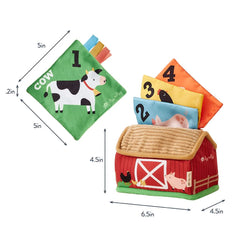 Itzy Ritzy Sensory Scarves Pull-And-Take Toy, Farm_6- ANB Baby