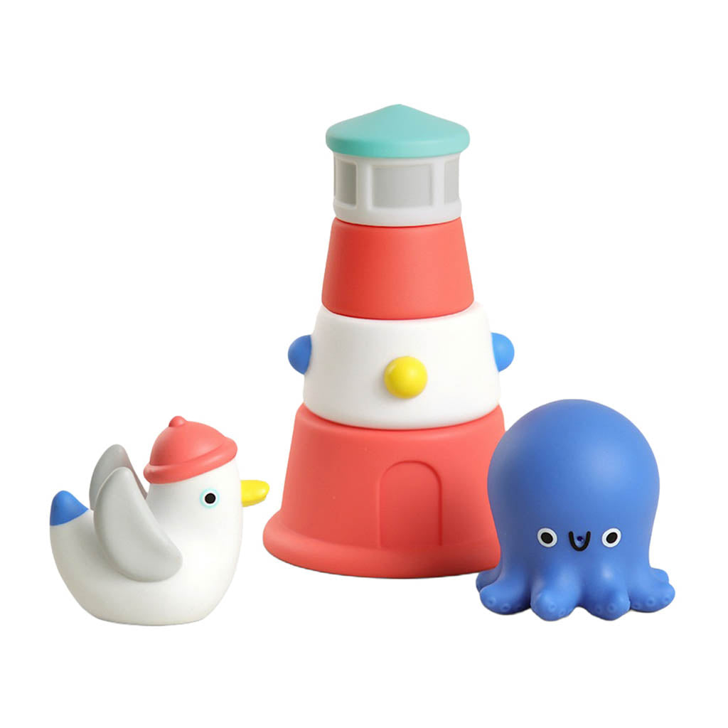 Itzy Ritzy Stack & Squirt Bath Toy-Nautical_1 - ANB Baby