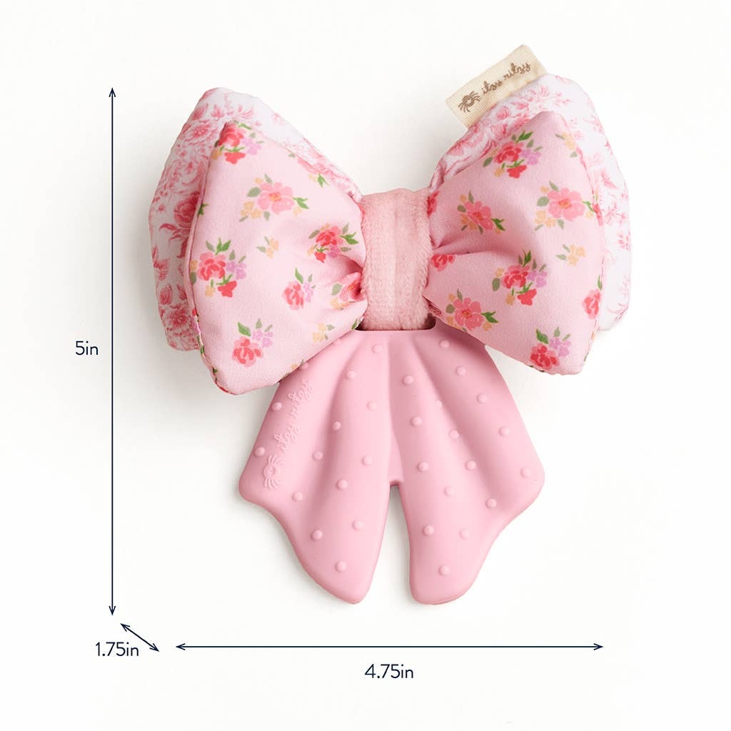 Itzy Ritzy Sweetie Crinkle Silicone Sensory Teether-Bow_4 - ANB Baby
