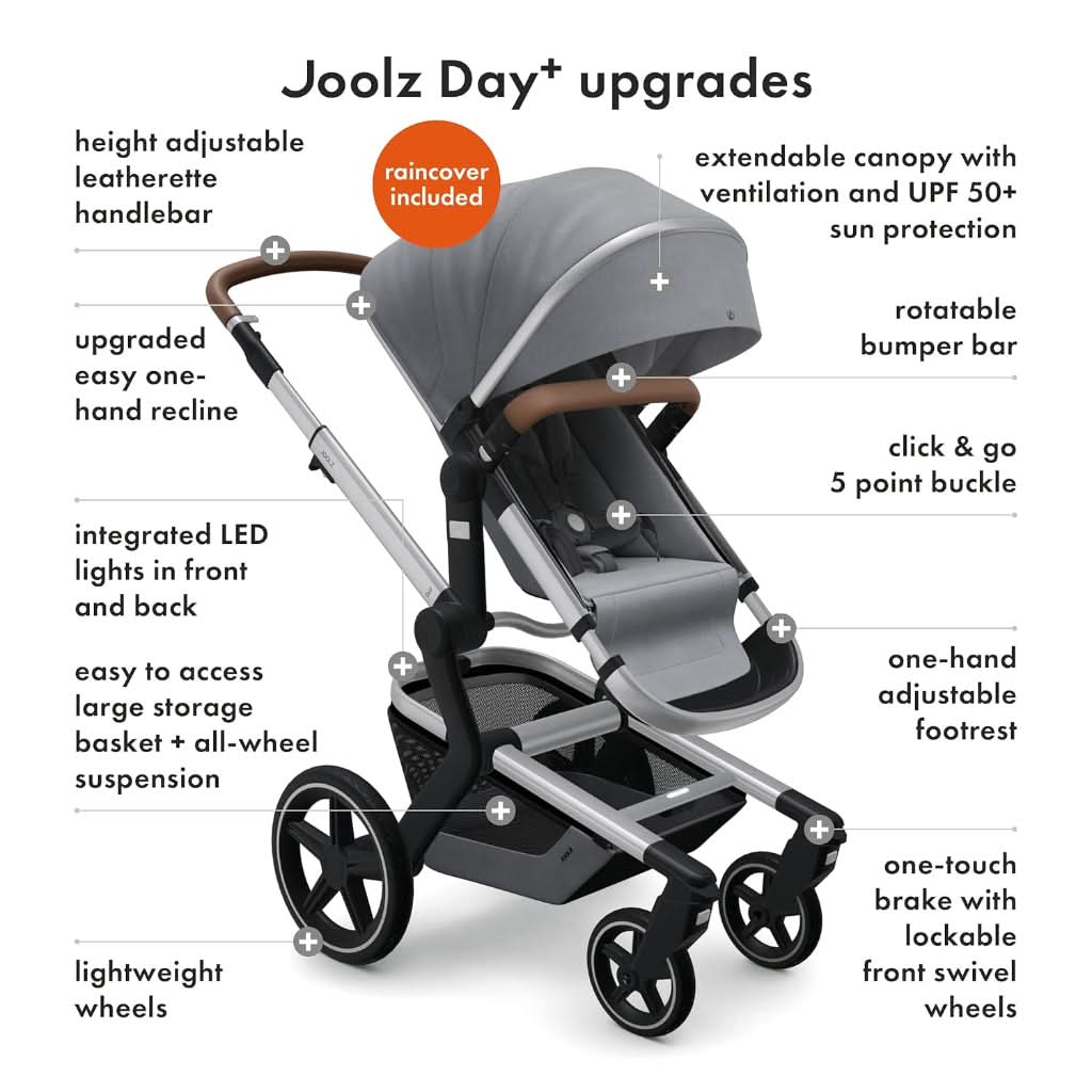 Joolz Day+ Complete Set Stroller with Raincover_features - ANB Baby