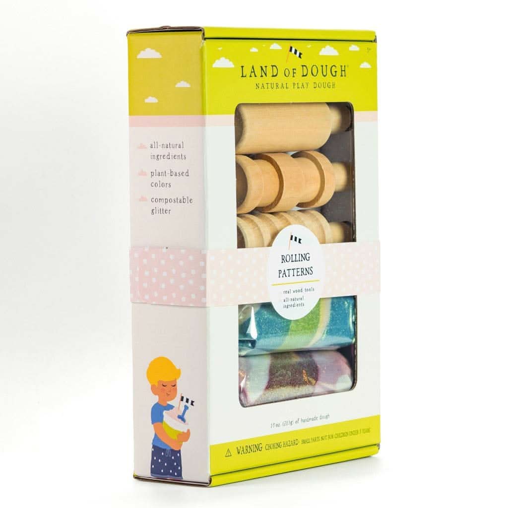 Land of Dough Play Dough Rolling Patterns Kit Angle view - ANB BABY