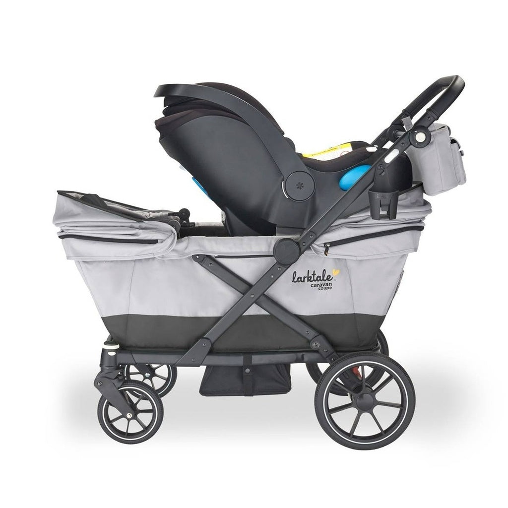 Larktale Caravan Coupe Quad Compact Stroller Wagon-Gray-Black_21 - ANB Baby