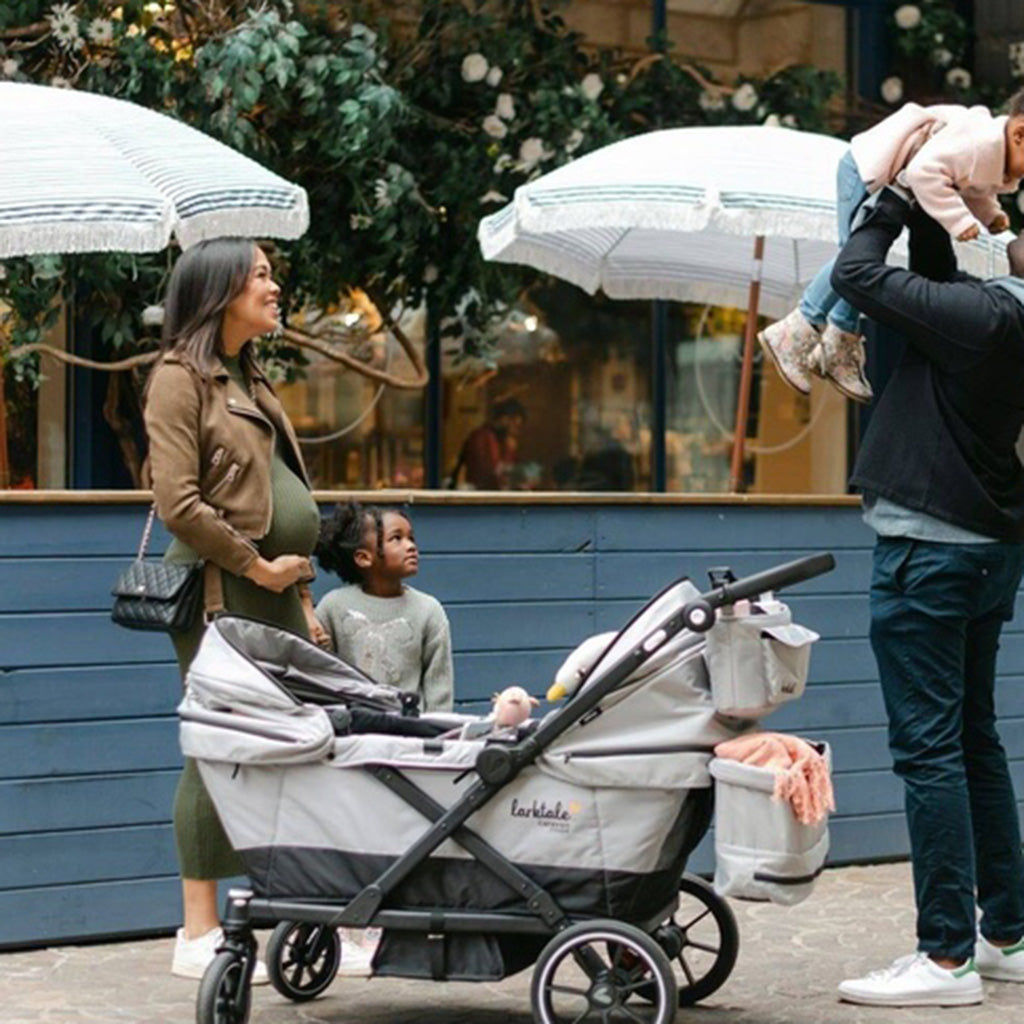 Larktale Caravan Coupe Quad Compact Stroller Wagon-Gray-Black_23 - ANB Baby