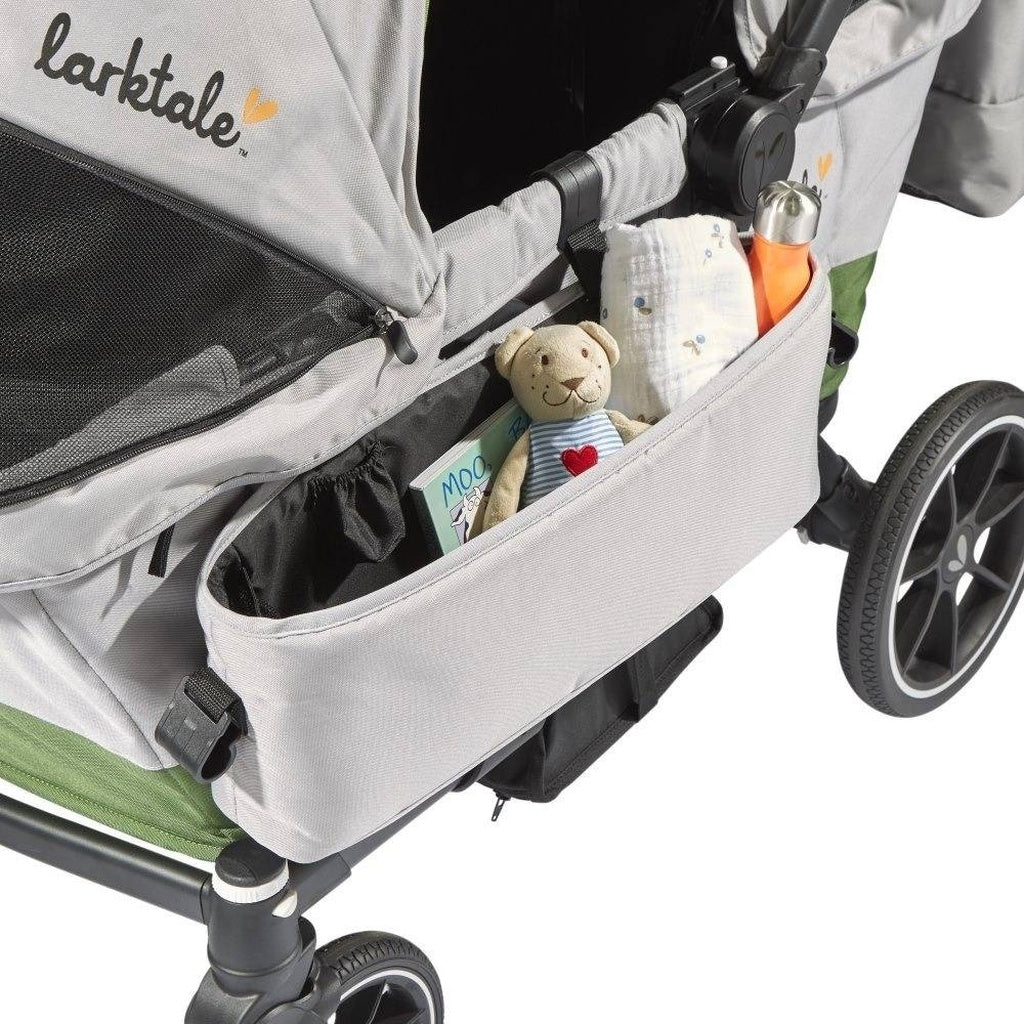 Larktale Caravan Coupe Quad Compact Stroller Wagon-Gray-Green_13 - ANB Baby