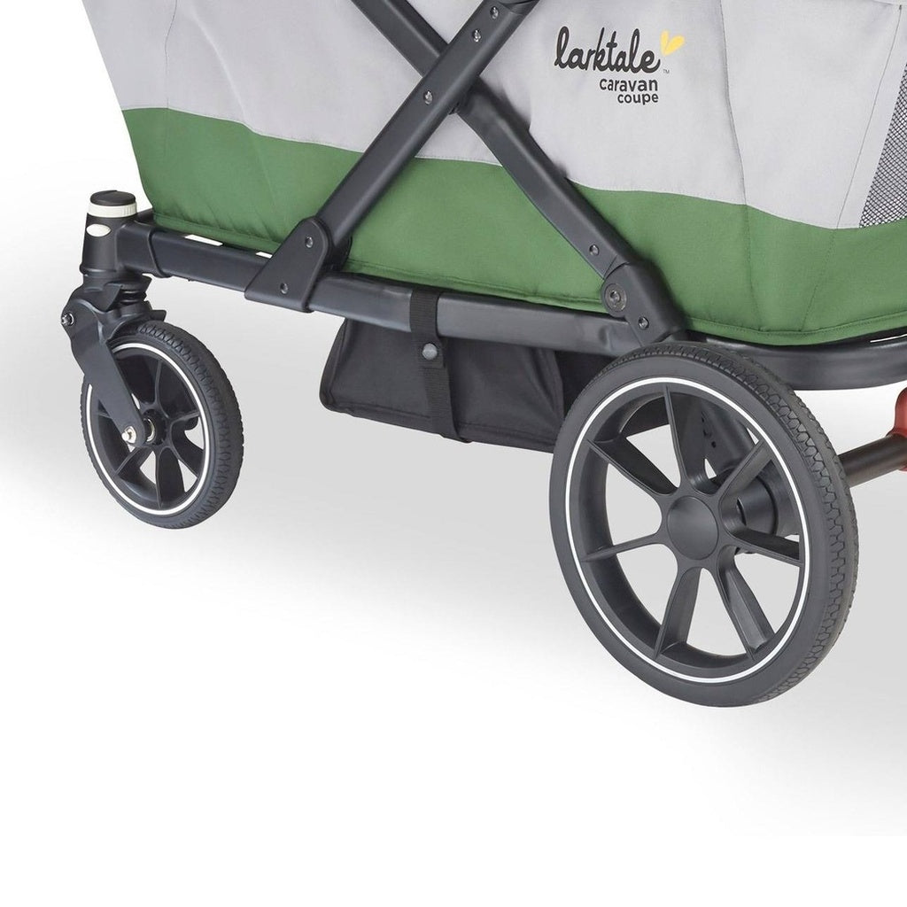 Larktale Caravan Coupe Quad Compact Stroller Wagon-Gray-Green_15 - ANB Baby