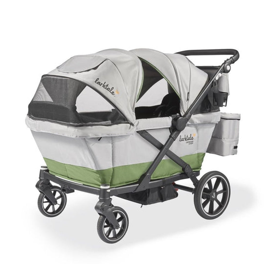 Larktale Caravan Coupe Quad Compact Stroller Wagon-Stroller Wagons-Larktale-Gray / Green-ANB Baby Store