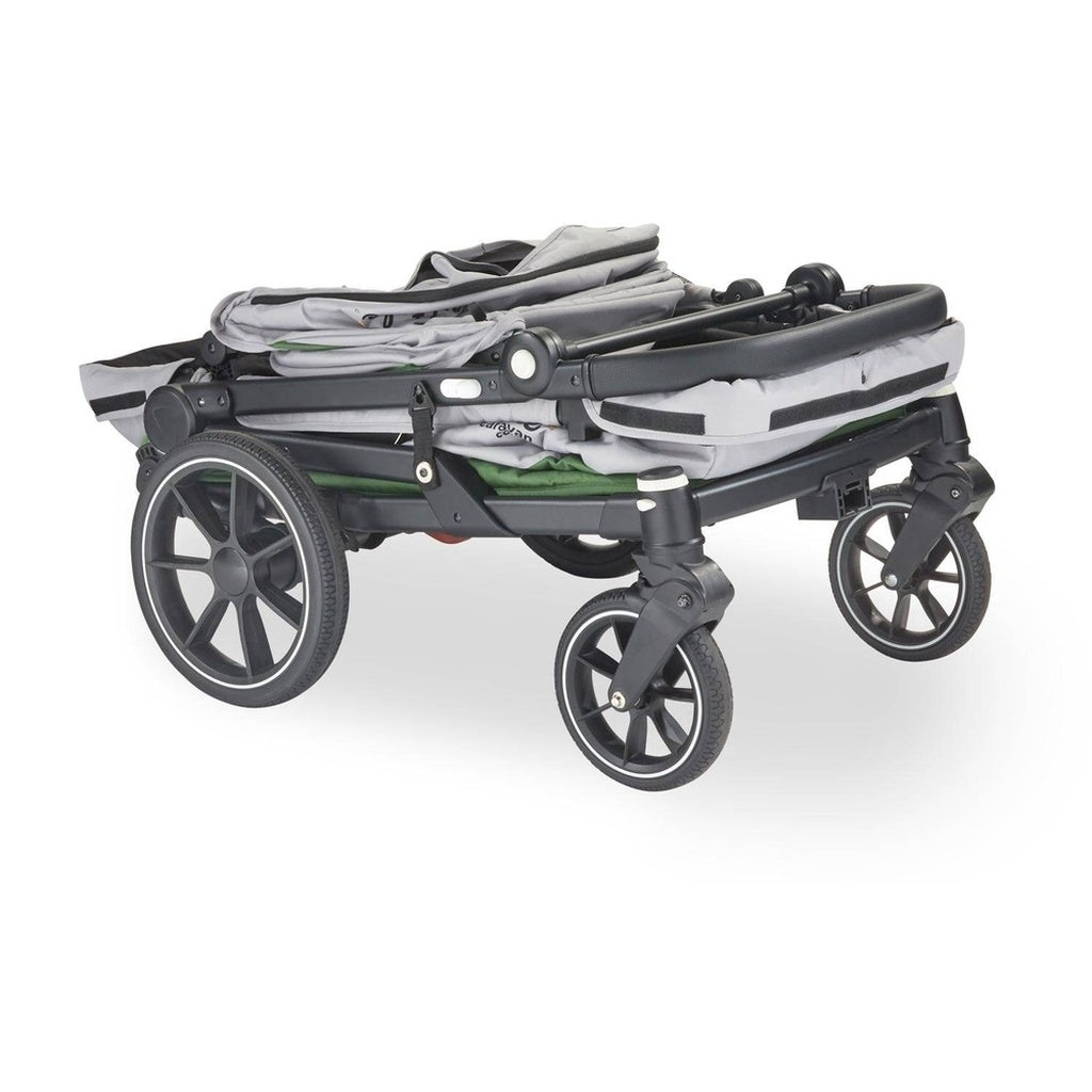Larktale Caravan Coupe Quad Compact Stroller Wagon-Gray-Green_3 - ANB Baby
