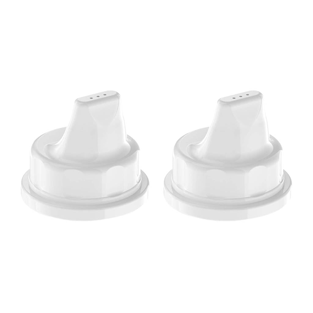 Lifefactory Sippy Caps for 4-Ounce and 9-Ounce, Pack of 2-Mealtime Accessories-Lifefactory-White-ANB Baby Store