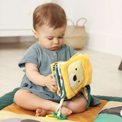 Little Big Friends 2-in-1 Soft Activity Book, Jungle Animals, Lifestyle 1 - ANB Baby