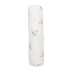 Lulujo Bamboo Swaddle-Hummingbirds_1 - ANB Baby