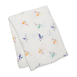Lulujo Bamboo Swaddle-Hummingbirds_3 - ANB Baby