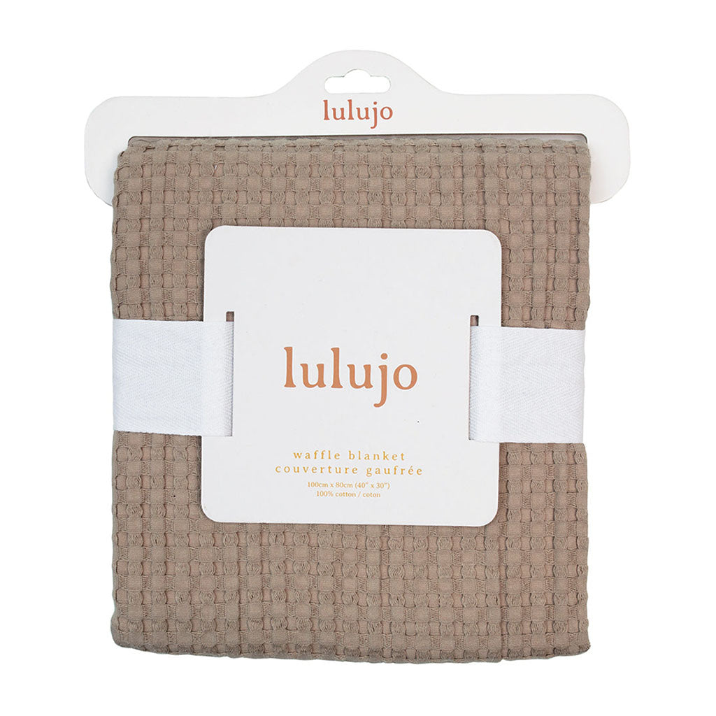 Lulujo Cotton Waffle Blanket-Sand_5 - ANB Baby