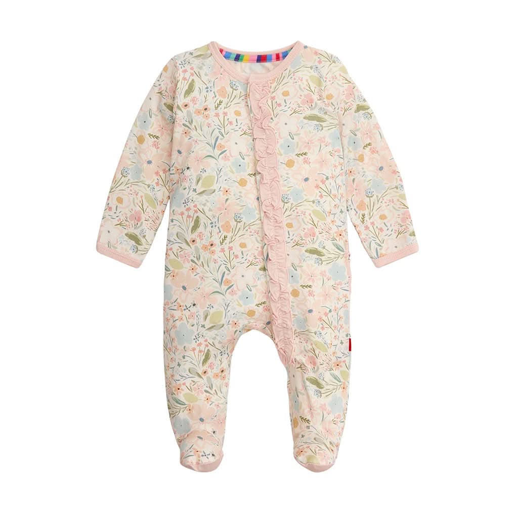 Magnetic Me Charlotte Ruffle Modal Magnetic Footie-Clothing-Magnetic Me-0 - 3 Months-ANB Baby Store
