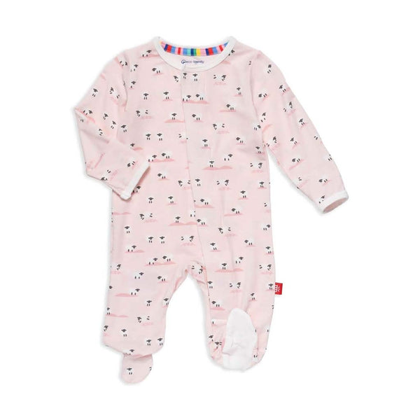 Magnetic Me BAA BAA Baby Modal Footie, Pink