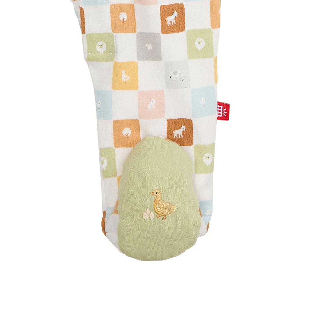 Magnetic Me Checkmate Organic Cotton Magnetic Footie-Newborn_5 - ANB Baby