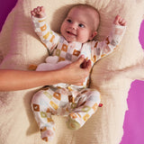 Magnetic Me Checkmate Organic Cotton Magnetic Footie-Newborn_8 - ANB Baby