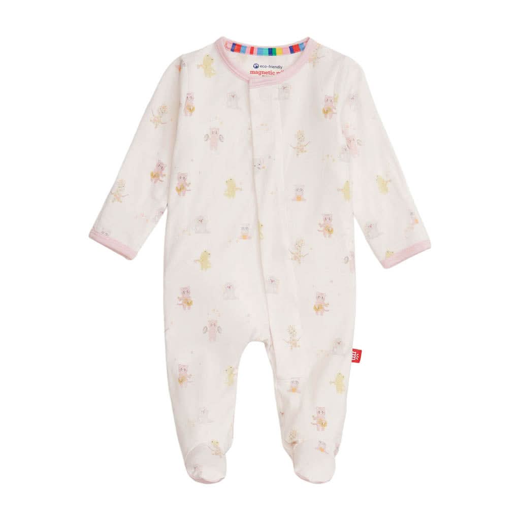 Magnetic Me Pink Baby Beats Modal Magnetic Footie-Clothing-Magnetic Me-Newborn-ANB Baby Store