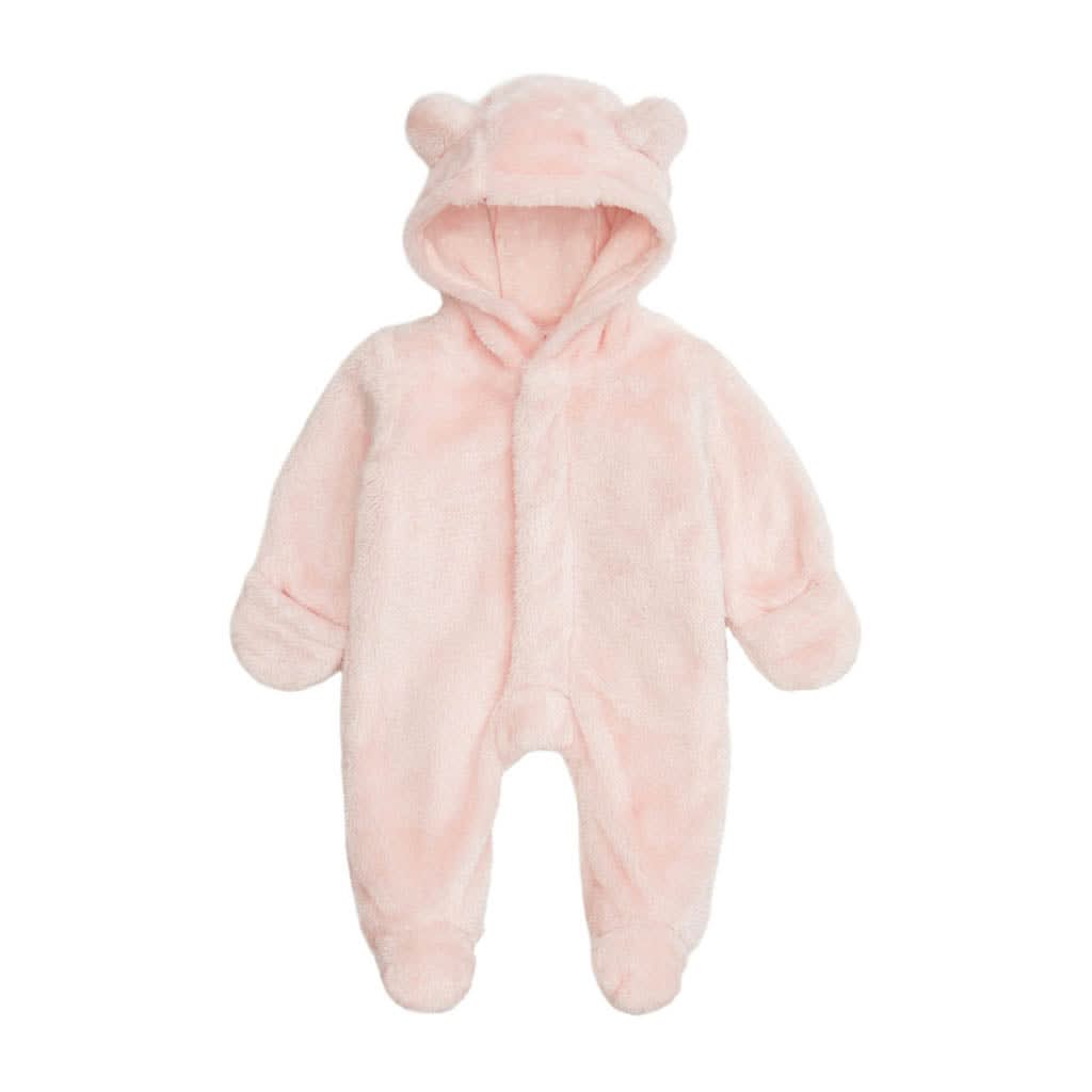 Magnetic Me Pink Blossom Magnetic Minky Bear Pram Footie-Clothing-Magnetic Me-0-3 Months-ANB Baby Store
