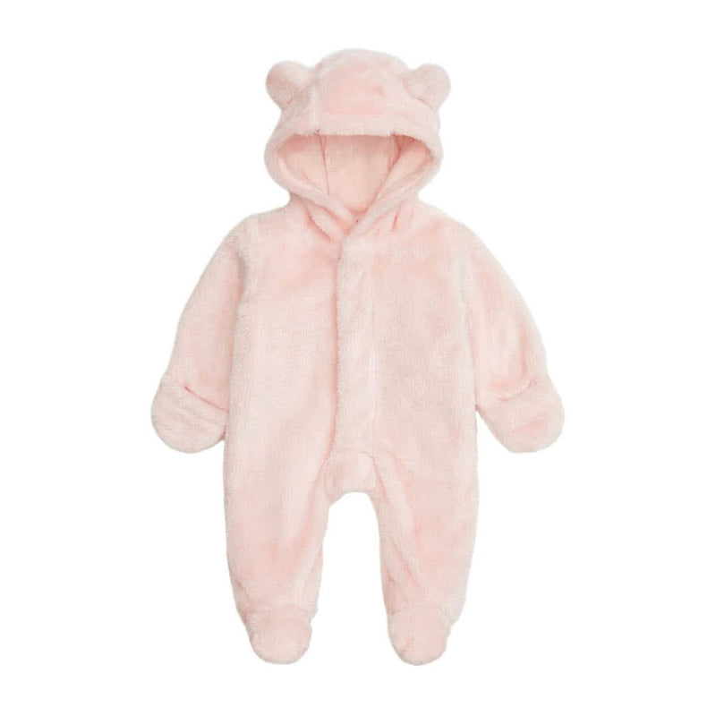 Magnetic Me Pink Blossom Magnetic Minky Bear Pram Footie_1 - ANB Baby