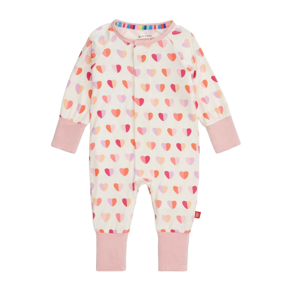 Magnetic Me Pink Xoxo Modal Magnetic Coverall_1 - ANB Baby