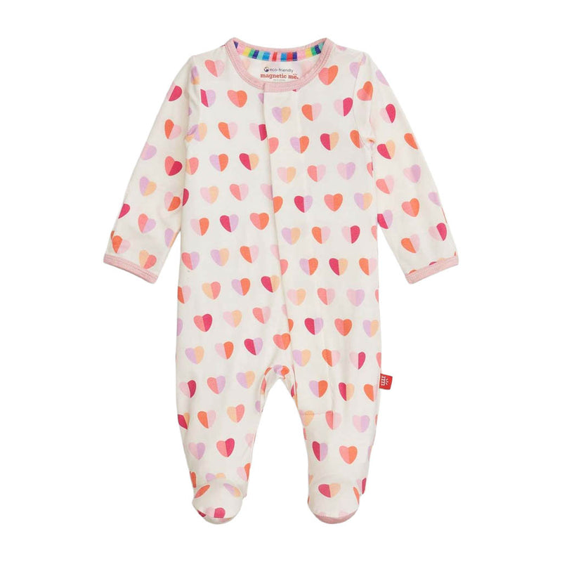 Magnetic Me Pink Xoxo Modal Magnetic Footie_2 - ANB Baby