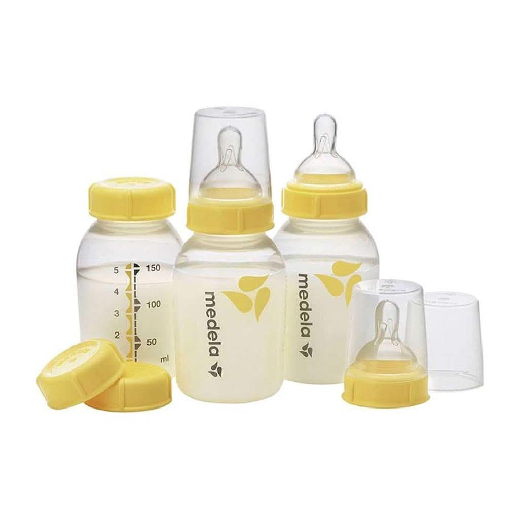 Medela Breast Milk Collection and Storage Bottle Set, 5 Oz and 8 Oz With Nipples-Feeding Bottles-Medela-5 Oz-With Nipple(s)-3 Pack-ANB Baby Store