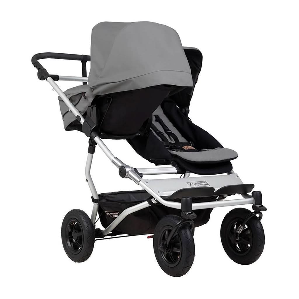 air buggy double stroller Mountain Buggy Duet Double Stroller Silver
