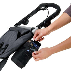 Mountain Buggy Fabric Bottle Holder, Black, Lifestyle 2 - ANB Baby
