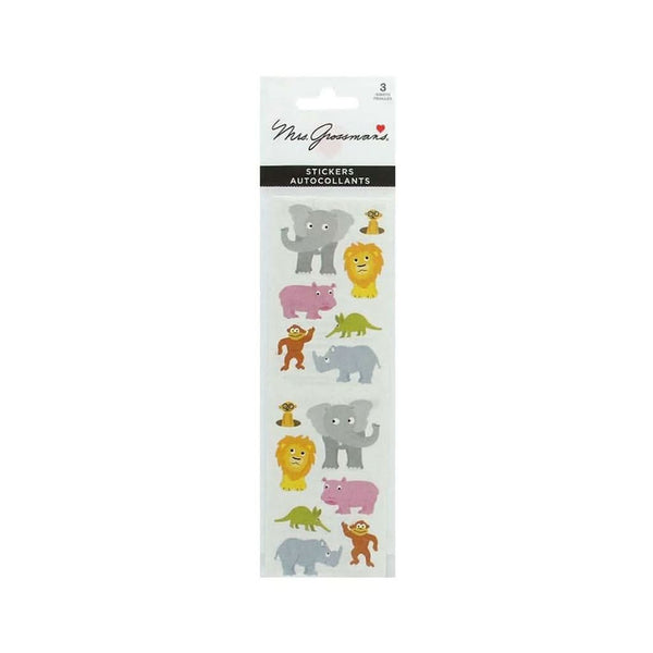 Mrs. Grossman's Strip of Chubby Sea Animals and Jungle Animals Stickers