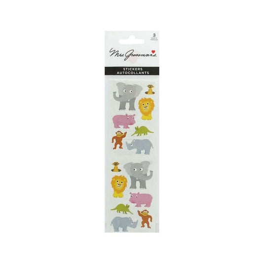 Mrs.-Grossman's-Strip-of-Chubby-Sea-Animals-and-Jungle-Animals-Stickers - ANB Baby