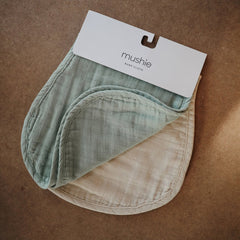 Mushie-Muslin-Burp-Cloth-Organic-Cotton-Roman-Green-Fog_3 - ANB Baby