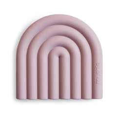 Mushie-Rainbow-Silicone-Teether,-Mauve_1 - ANB Baby