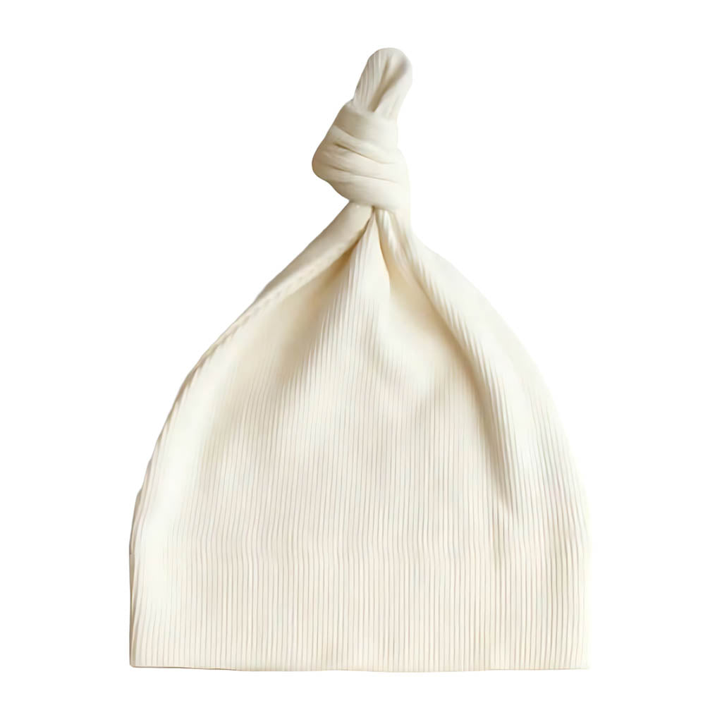 Mushie Ribbed Baby Beanie-Clothing-Mushie-Ivory-ANB Baby Store