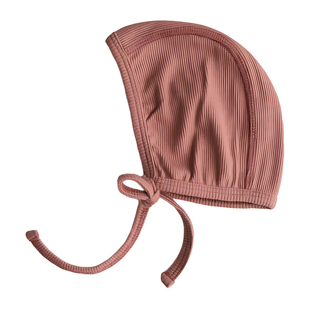 Mushie Ribbed Baby Bonnet-Clothing-Mushie-Cedar-ANB Baby Store