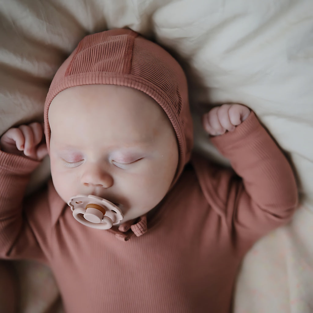 Mushie Ribbed Baby Bonnet_2 - ANB Baby