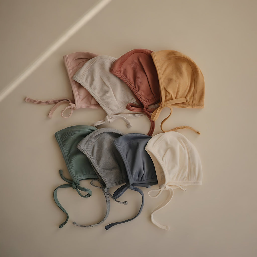 Mushie Ribbed Baby Bonnet_7 - ANB Baby