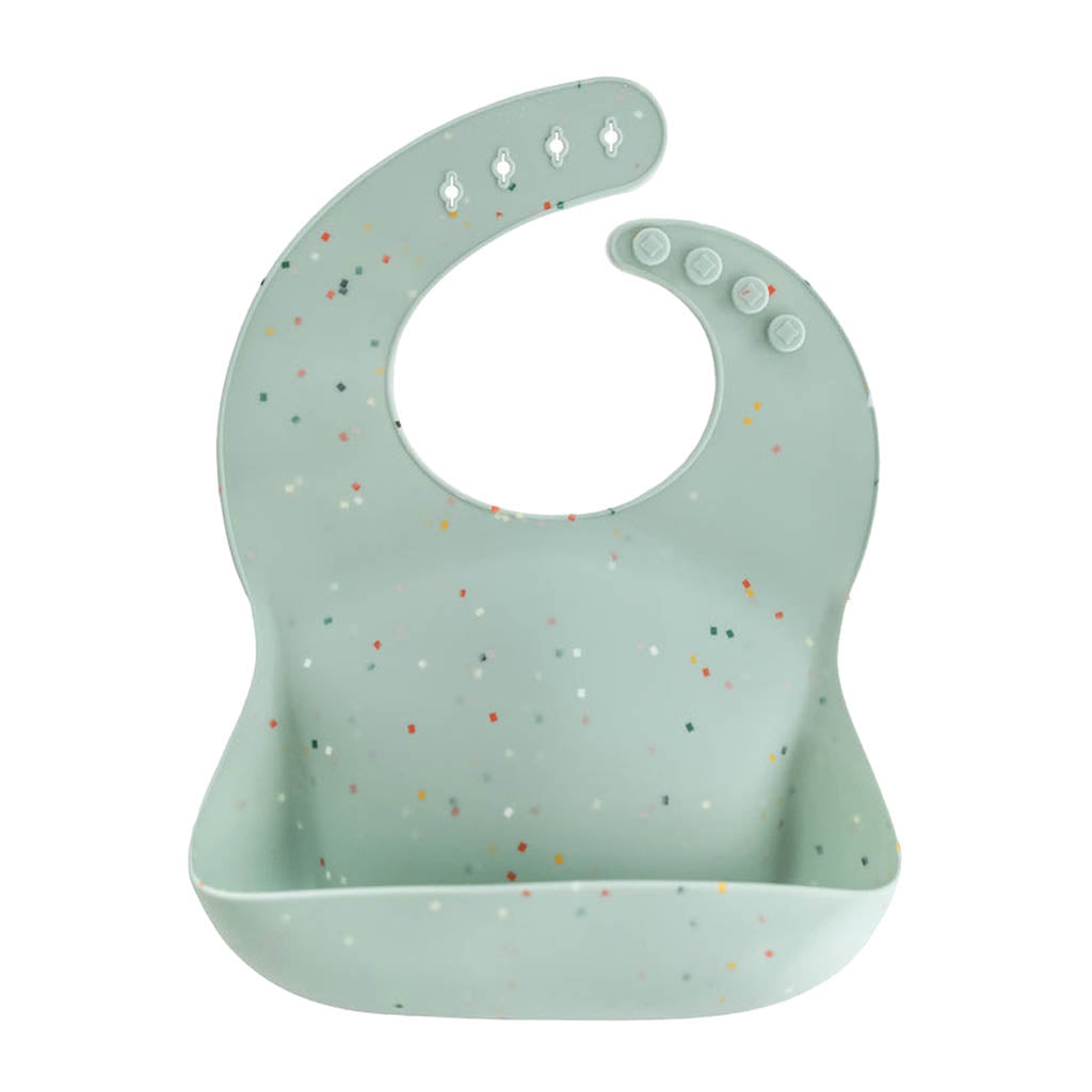 Mushie Silicone Baby Bib-Cambridge Blue Confetti_7 - ANB Baby
