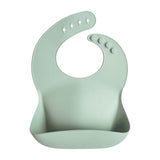Mushie Silicone Baby Bib-Cambridge Blue_1 - ANB Baby