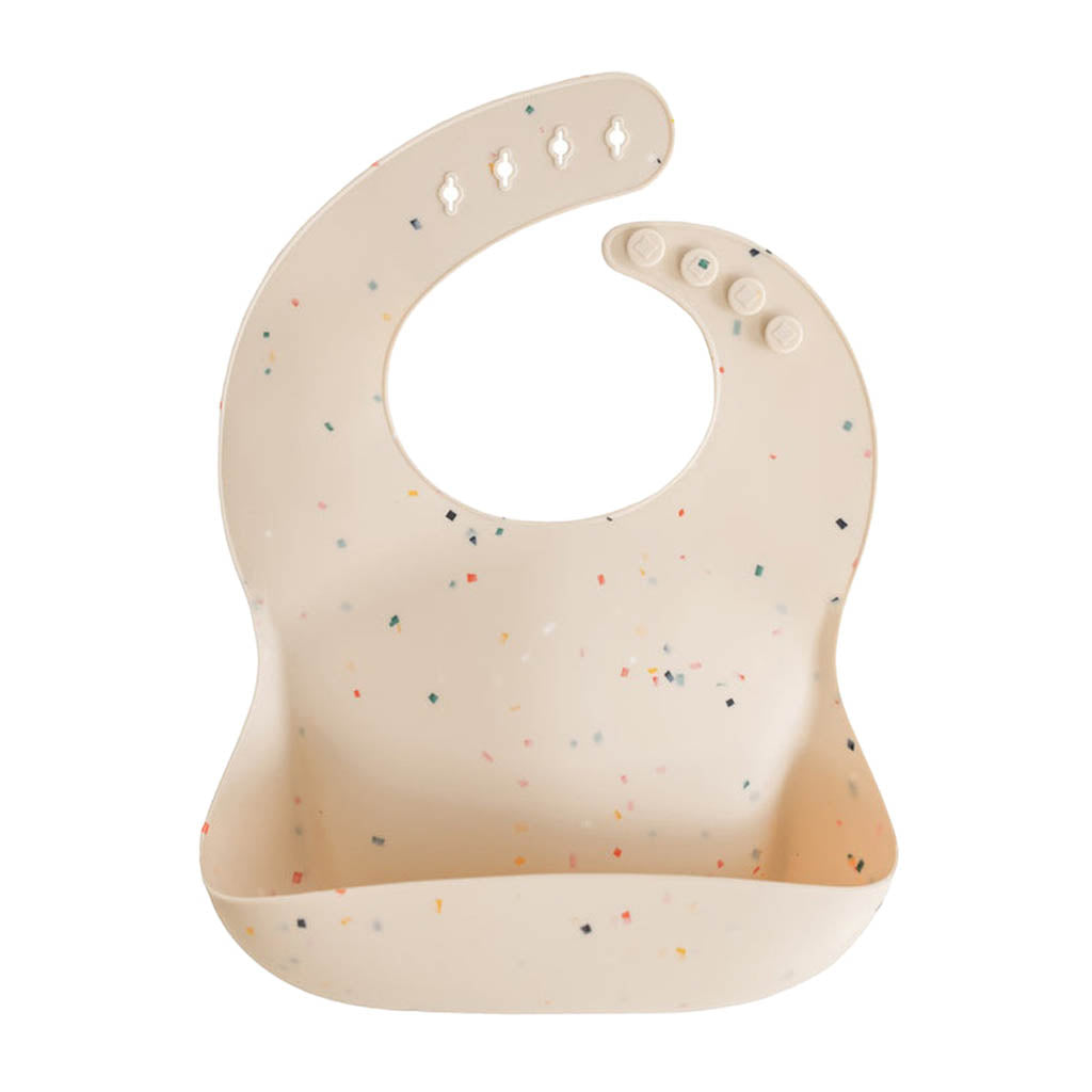 Mushie Silicone Baby Bib-Vanilla Confetti_3 - ANB Baby