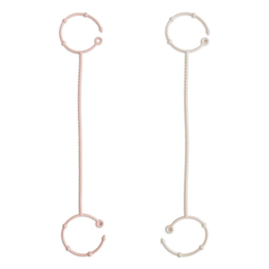 Mushie Adjustable Silicone Strap 2 Pack, Blush-Shifting Sand, Main - ANB Baby