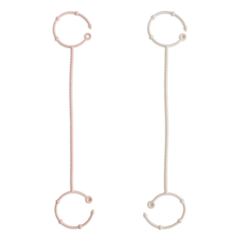 Mushie Adjustable Silicone Strap 2 Pack, Blush-Shifting Sand, Main - ANB Baby