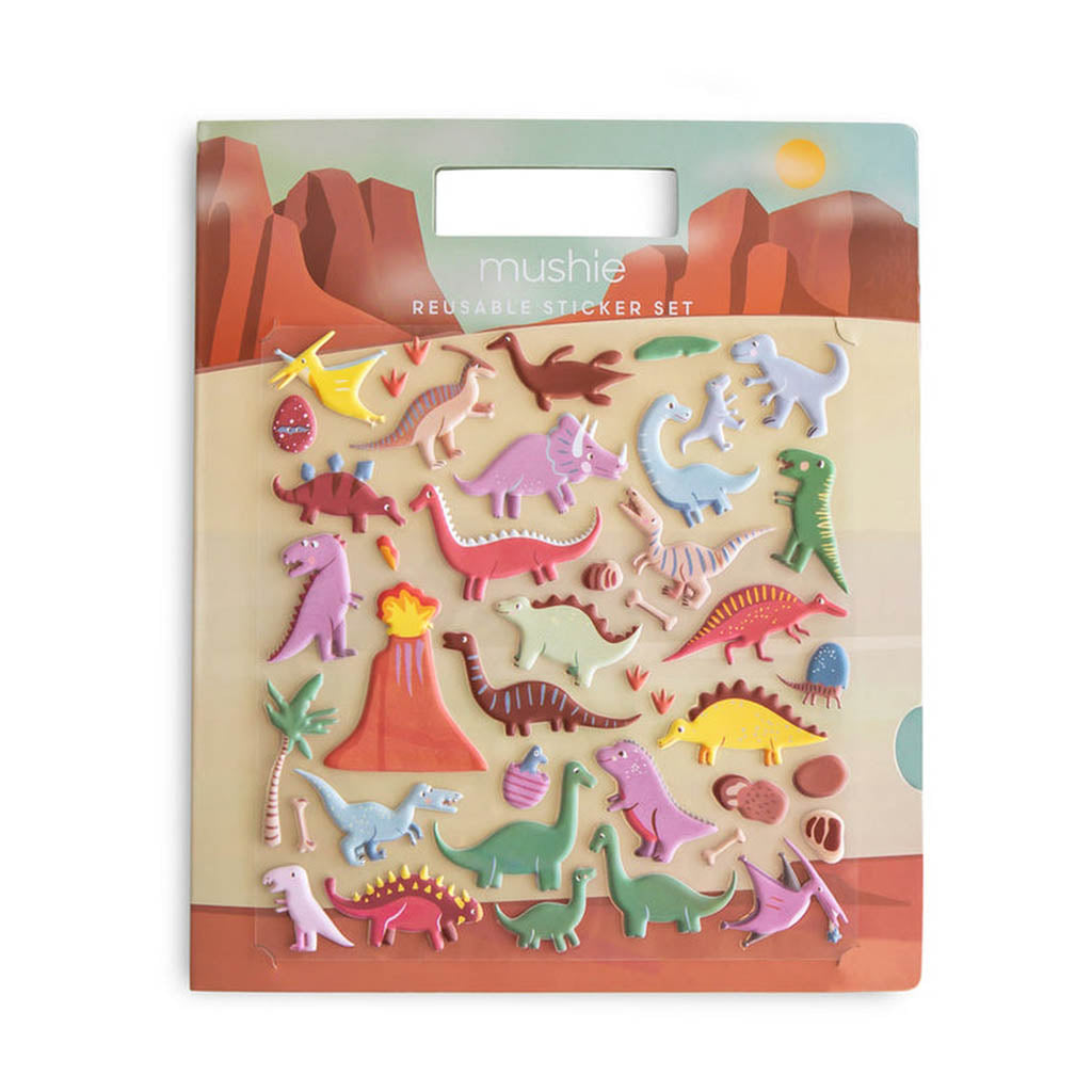 Mushie Reusable Sticker Set-Puzzles & Games-Mushie-Dino-ANB Baby Store
