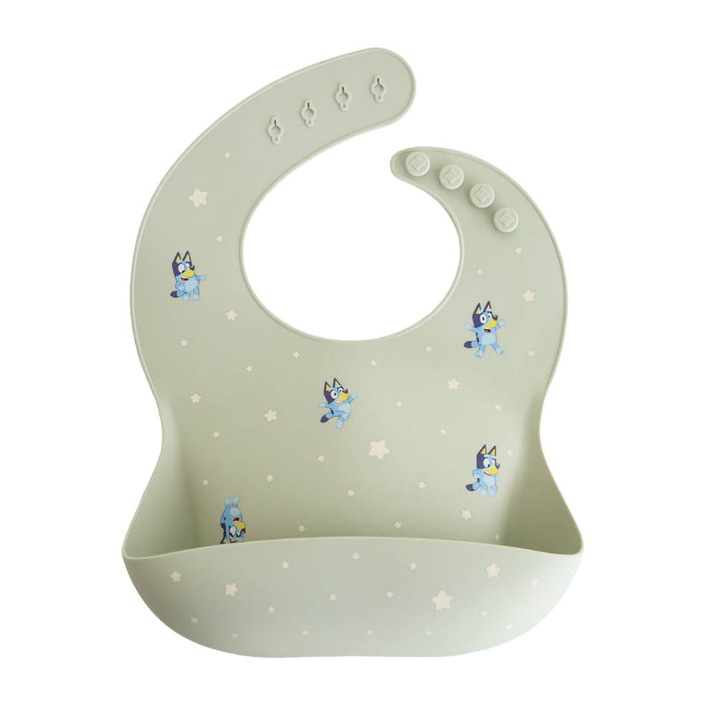 Mushie Silicone Baby Bib-Bluey Sage_18 - ANB Baby