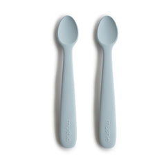 Mushie Silicone Feeding Spoons Powder Blue_3 - ANB Baby