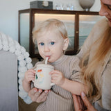 Mushie Silicone Training Cup Straw Dinosaurs_2 - ANB Baby