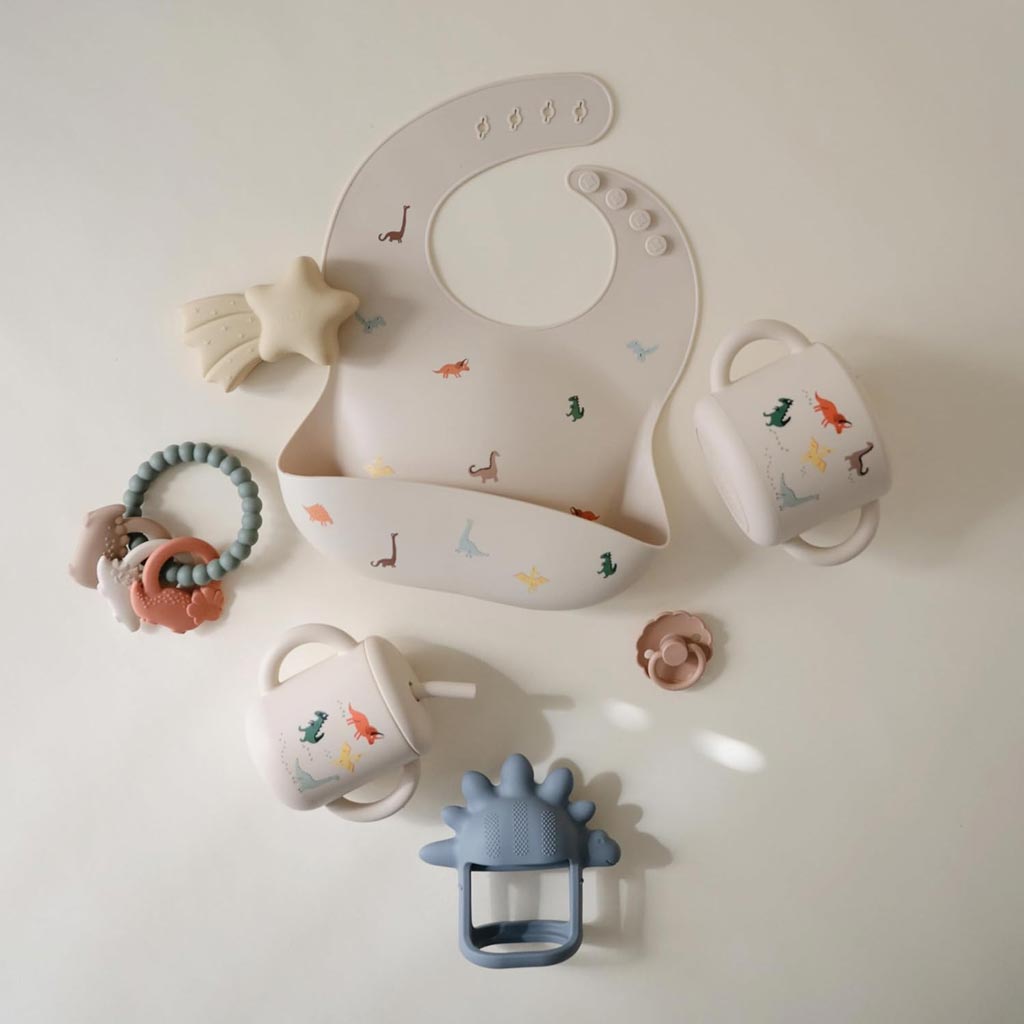 Mushie Silicone Training Cup Straw Dinosaurs_4 - ANB Baby