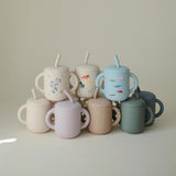 Mushie Silicone Training Cup Straw Dinosaurs_5 - ANB Baby