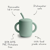 Mushie Silicone Training Cup Straw Cambridge Blue _7 - ANB Baby