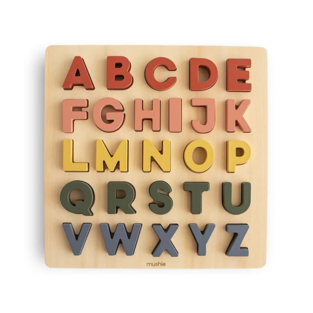 Mushie Wooden Alphabet Puzzle-Puzzles & Games-Mushie-ANB Baby Store